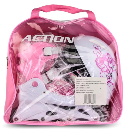 Роликовые коньки Action Pinky (компл)/Pink/30-33 PW117C6PW30905/30-33 фото