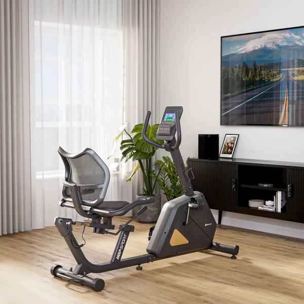 Горизонтальний велотренажер Hop-Sport HS-4500L Arkil чорно-золотистий 5902308240285 фото