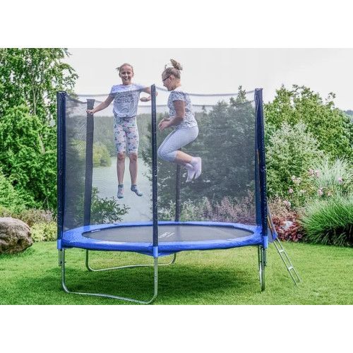 Батут FunFit 8FT 252 см с внешней сеткой + лестница FunFit 8FT 252 фото